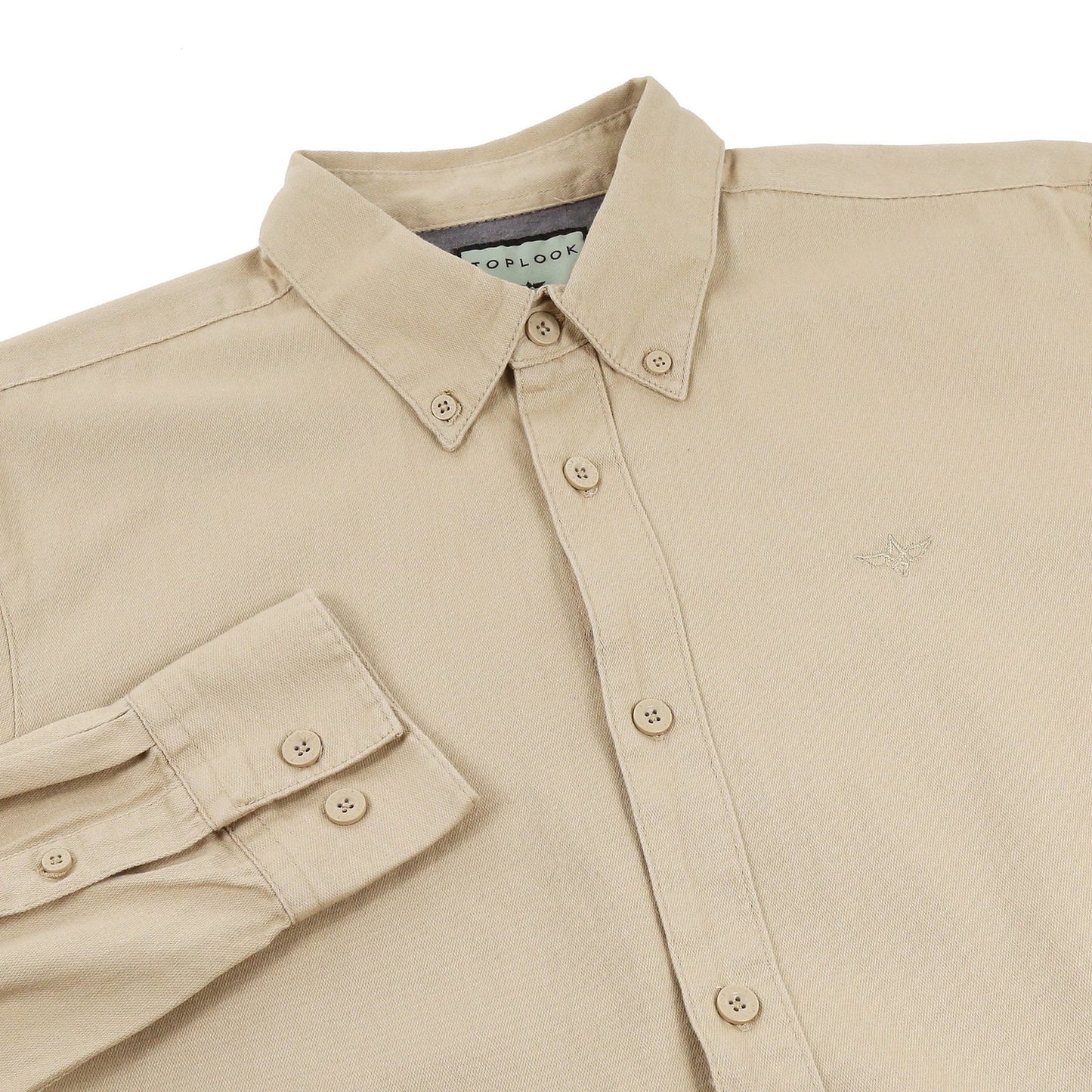 TL London Mens 100% Cotton Shirt Long Sleeve Button Down Smart Casual - Sleeve Detail - QHA UK