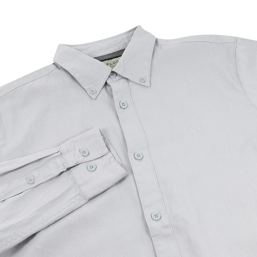 TL London Mens 100% Cotton Shirt Long Sleeve Button Down Smart Casual - Sleeve Detail - QHA UK