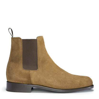 Hugs & Co Mens Tobacco Suede Chelsea Boots Welted Leather UK 7-14 - QHA UK