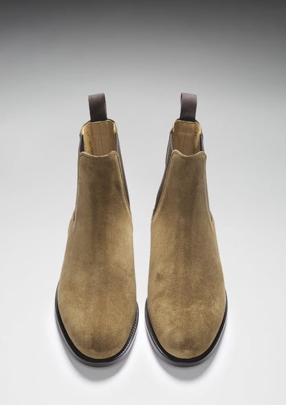 Hugs & Co Mens Tobacco Suede Chelsea Boots Welted Leather UK 7-14 - QHA UK
