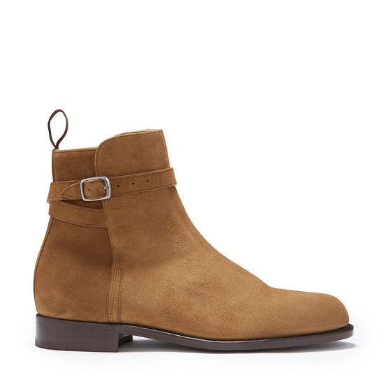 Hugs & Co Mens Tobacco Suede Jodhpur Boots Welted Leather UK 7-14 - QHA UK