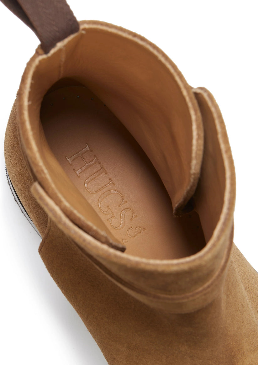 Hugs & Co Mens Tobacco Suede Jodhpur Boots Welted Leather UK 7-14 - QHA UK