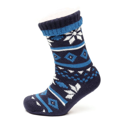 Tom Franks 1 Pair Chunky Knit Sherpa Slipper Socks - QHA UK