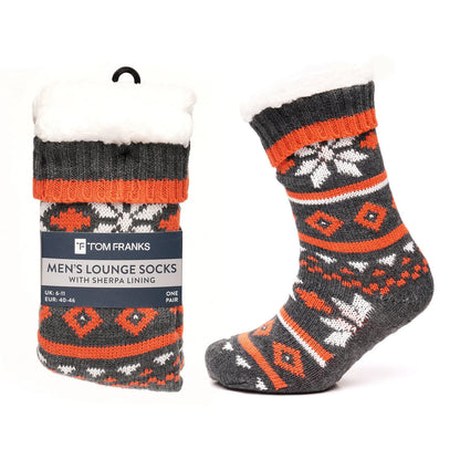 Tom Franks 1 Pair Chunky Knit Sherpa Slipper Socks - QHA UK