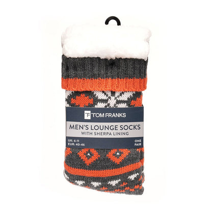 Tom Franks 1 Pair Chunky Knit Sherpa Slipper Socks - QHA UK