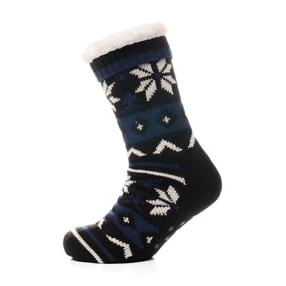 Tom Franks 1 Pair Chunky Knit Sherpa Slipper Socks - QHA UK