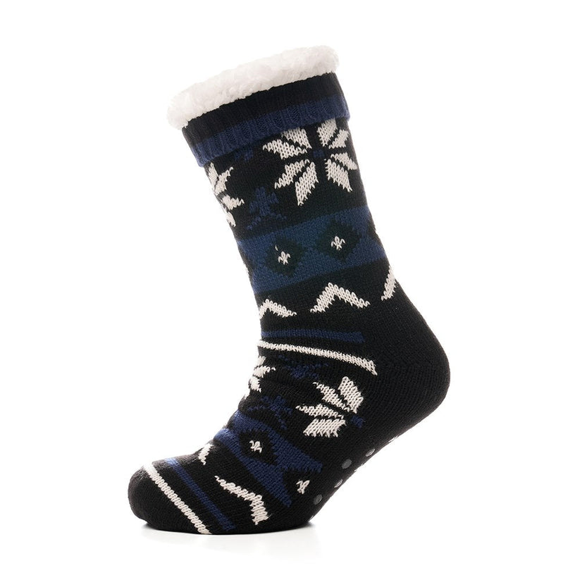 Tom Franks 1 Pair Chunky Knit Sherpa Slipper Socks - QHA UK