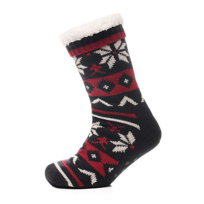 Tom Franks 1 Pair Chunky Knit Sherpa Slipper Socks - QHA UK
