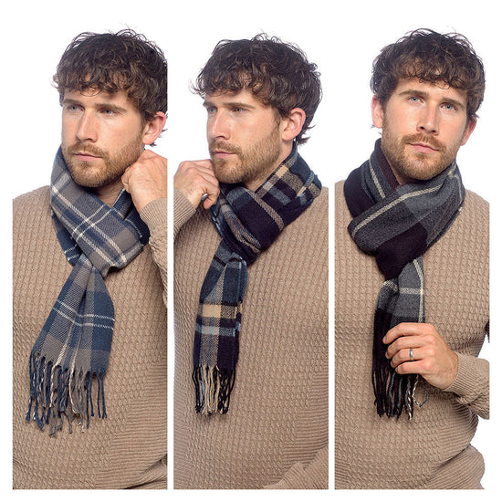 Tom Franks Checked Scarf With Tassel - QHA UK