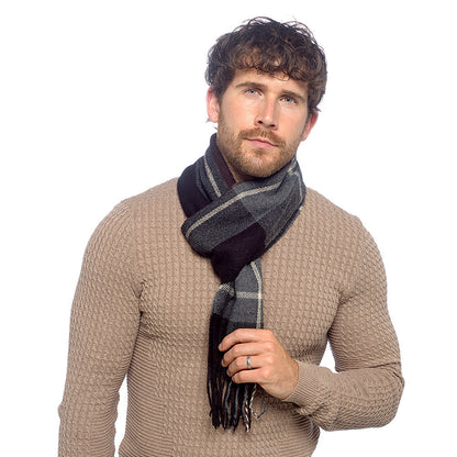 Tom Franks Checked Scarf With Tassel - QHA UK