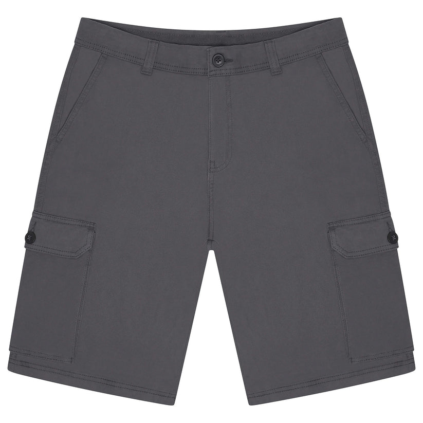 Men's 6 Pocket Cargo Shorts Navy Charcoal Khaki Waist 30-44 | QHA UK - QHA UK