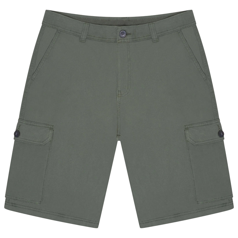 Men's 6 Pocket Cargo Shorts Navy Charcoal Khaki Waist 30-44 | QHA UK - QHA UK