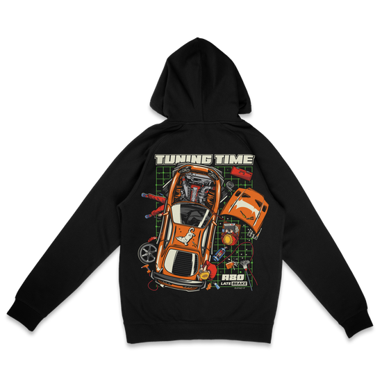 Late Brake Tuning Time Hoodie T-Shirt Car Enthusiast Tee | Late Brake - QHA UK