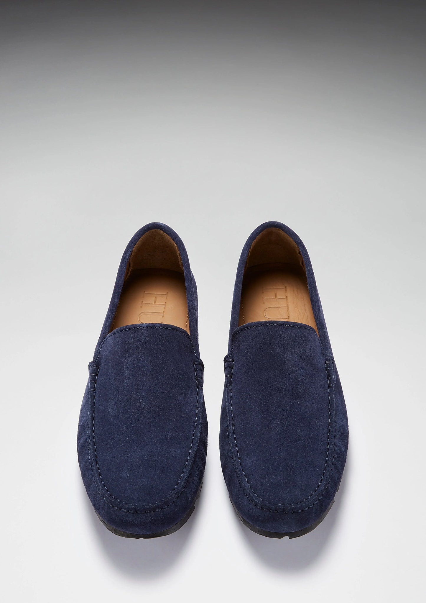 Hugs & Co Mens Tyre Sole Driving Loafers Navy Blue Suede UK 7-14 - Sole Detail - QHA UK