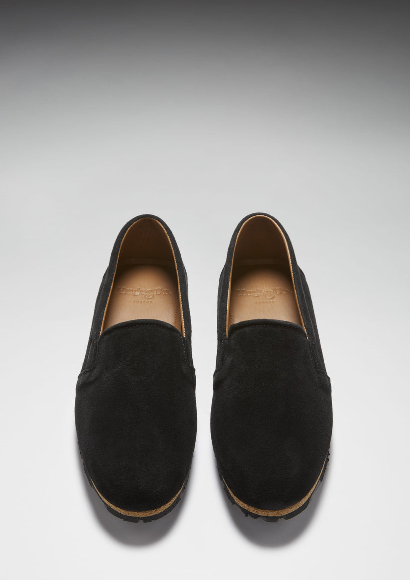 Hugs & Co Mens Tyre Sole Espadrilles Black Suede UK 7-14 - Sole Detail - QHA UK