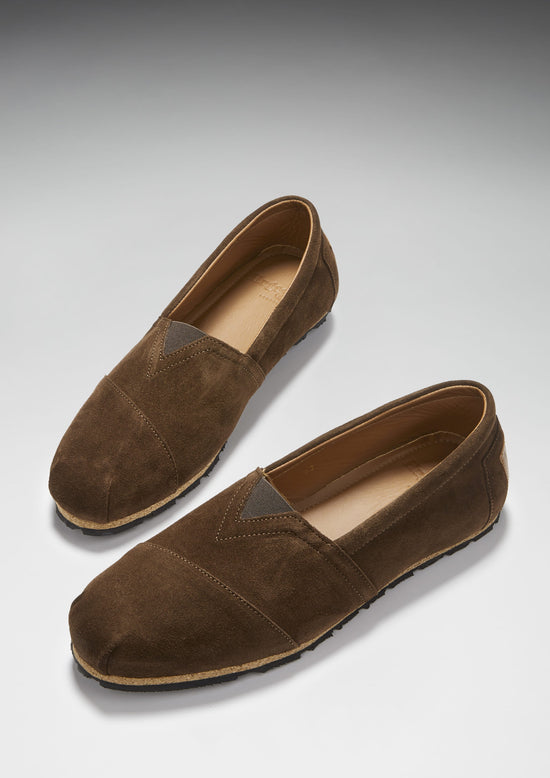 Hugs & Co Womens Tyre Sole Espadrilles Brown Suede Loafer UK 7-14 - Sole Detail - QHA UK