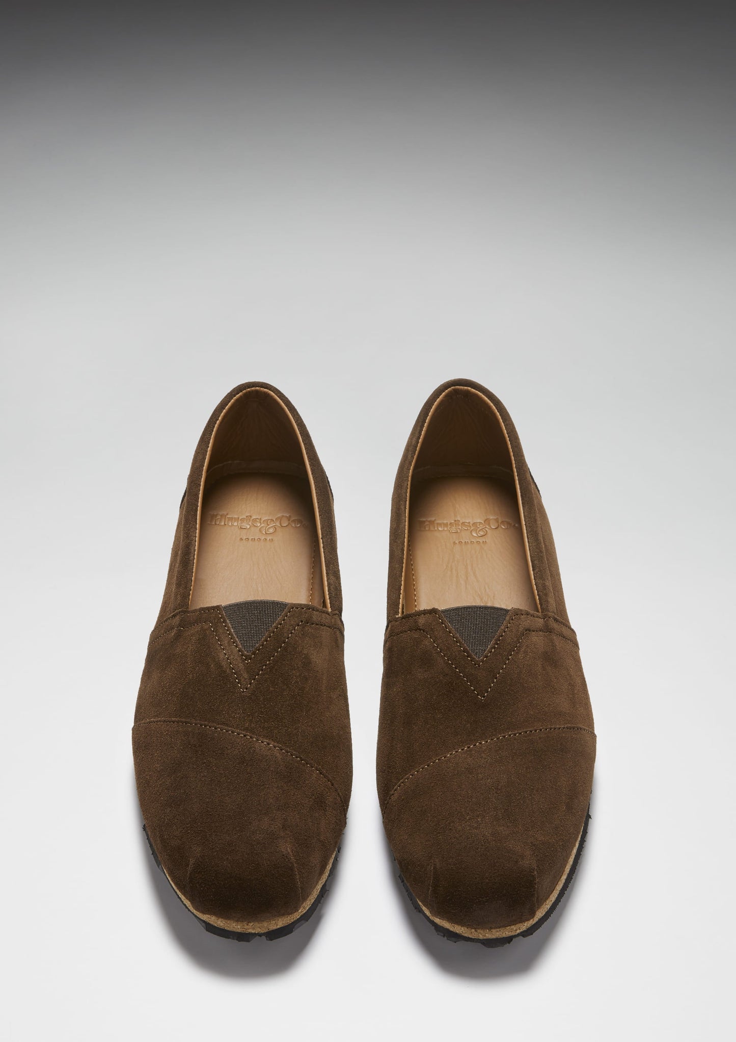 Hugs & Co Womens Tyre Sole Espadrilles Brown Suede Loafer UK 7-14 - Sole Detail - QHA UK