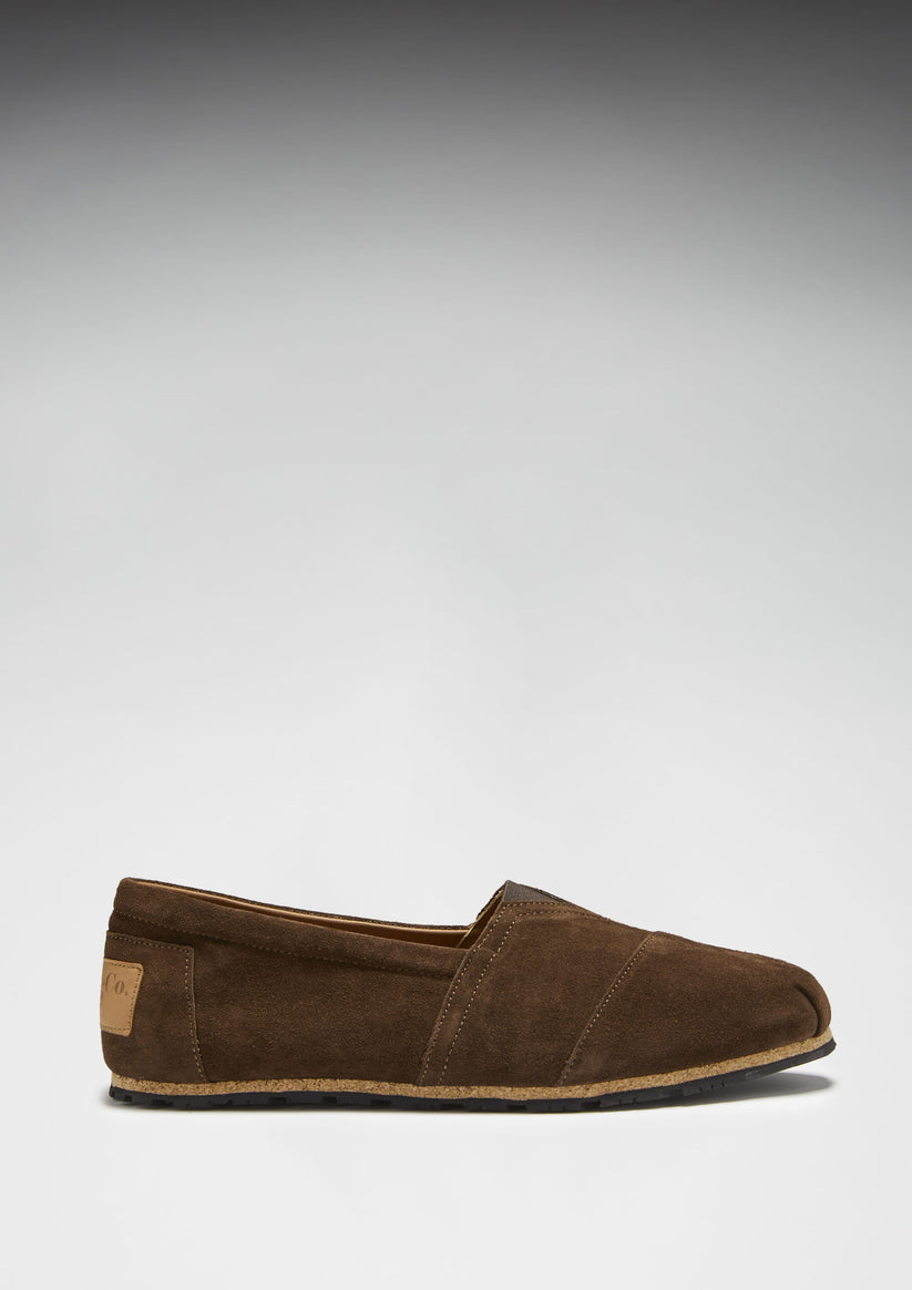 Hugs & Co Womens Tyre Sole Espadrilles Brown Suede Loafer UK 7-14 - Sole Detail - QHA UK
