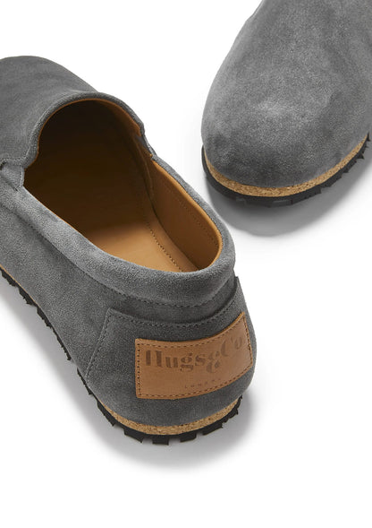 Hugs & Co Mens Tyre Sole Espadrilles Charcoal Suede UK 7-14 - Sole Detail - QHA UK