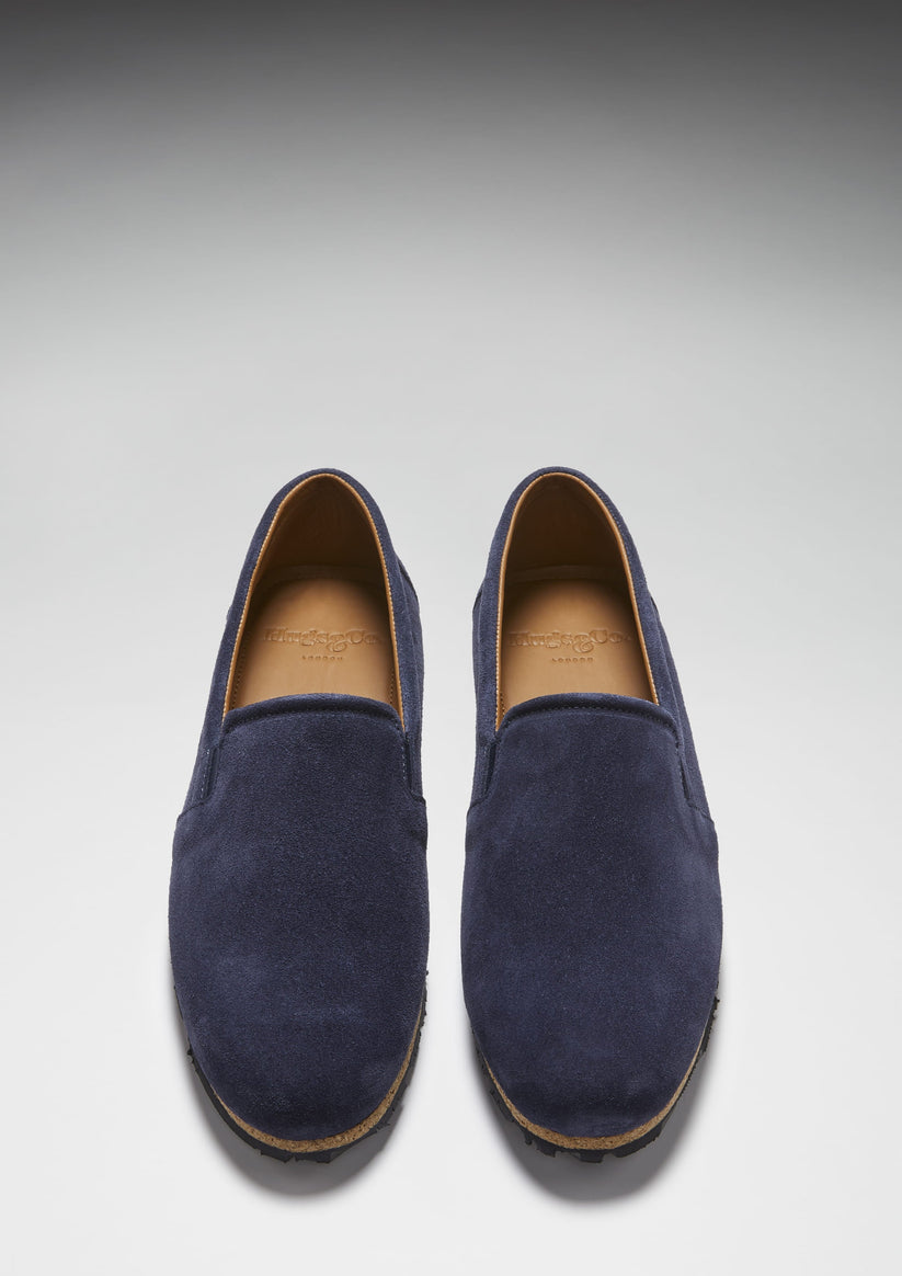 Hugs & Co Mens Tyre Sole Espadrilles Navy Blue Suede UK 7-14 - Sole Detail - QHA UK