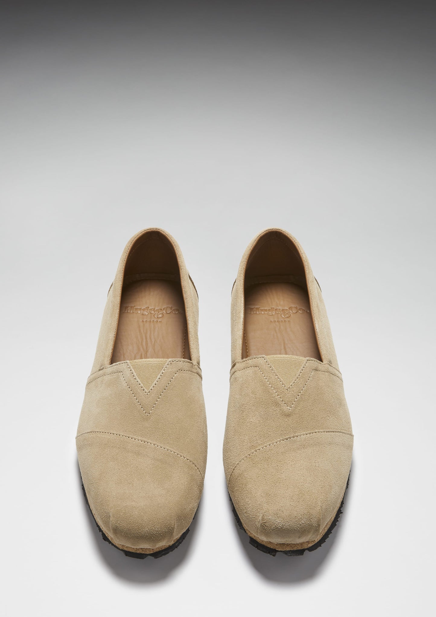 Hugs & Co Mens Tyre Sole Espadrilles Taupe Suede UK 7-14 - Sole Detail - QHA UK