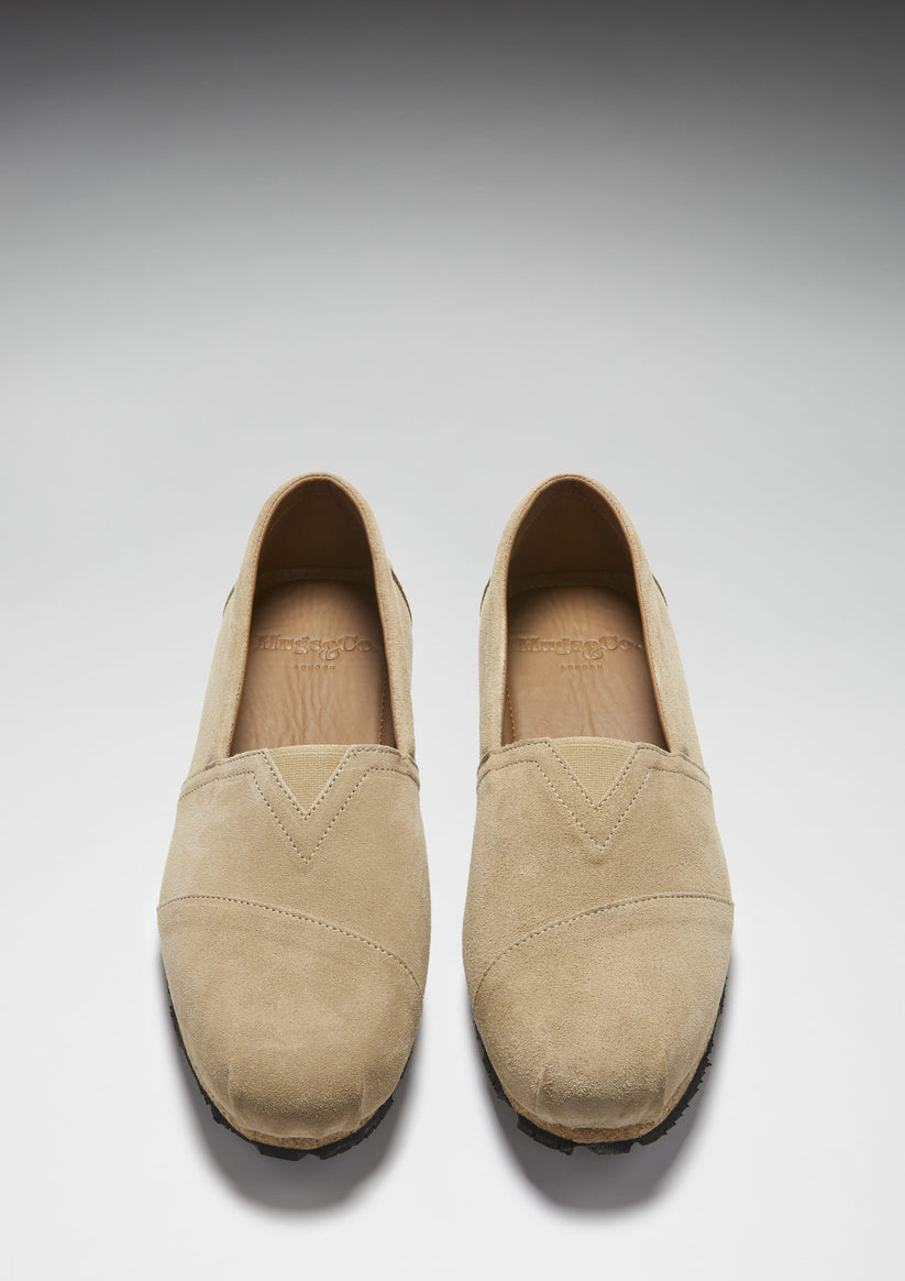 Hugs & Co Mens Tyre Sole Espadrilles Taupe Suede UK 7-14 - Sole Detail - QHA UK