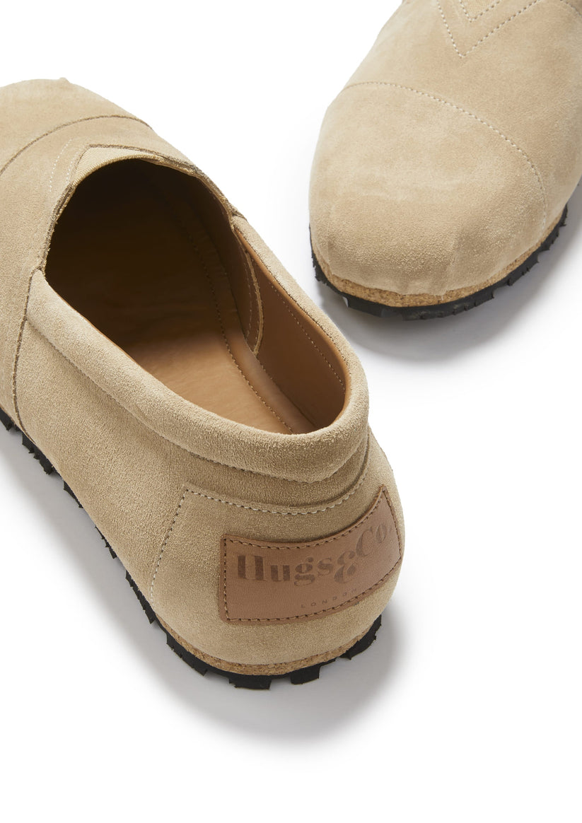 Hugs & Co Mens Tyre Sole Espadrilles Taupe Suede UK 7-14 - Sole Detail - QHA UK