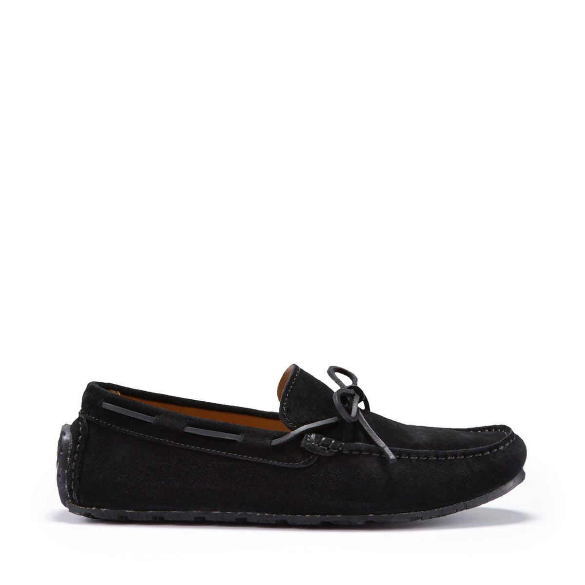 Hugs & Co Mens Tyre Sole Laced Driving Loafers Black Suede UK 7-14 - QHA UK
