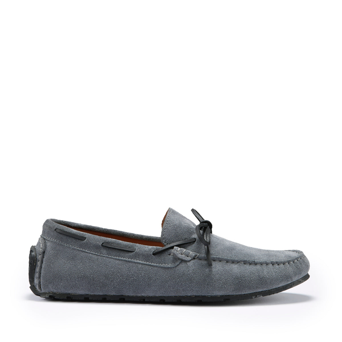 Hugs & Co Mens Tyre Sole Laced Driving Loafers Slate Grey UK 7-14 - QHA UK
