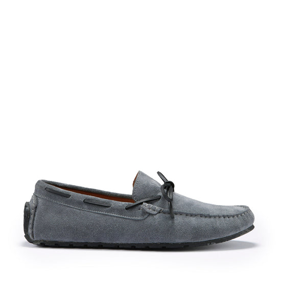 Hugs & Co Mens Tyre Sole Laced Driving Loafers Slate Grey UK 7-14 - QHA UK