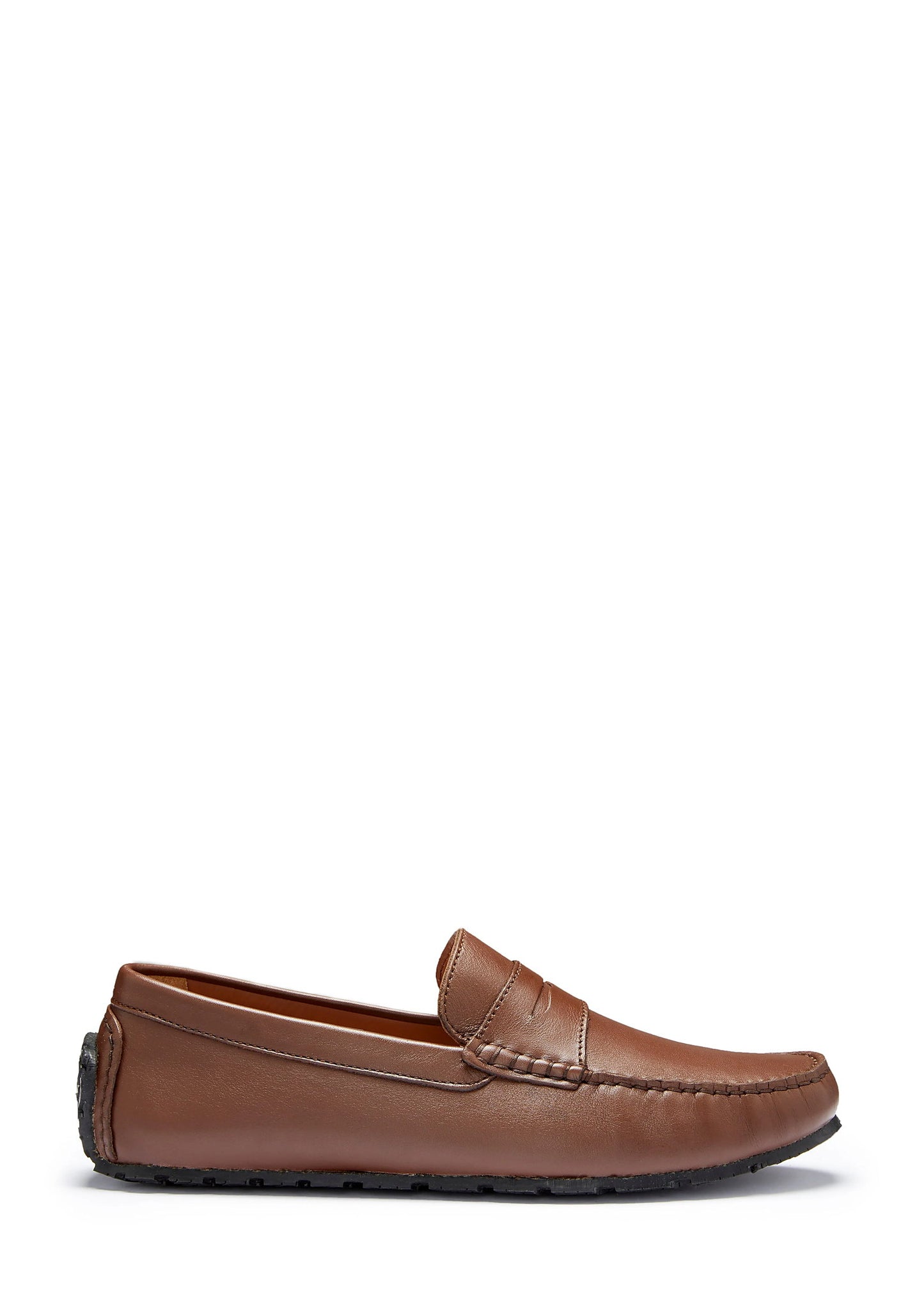 Hugs & Co Mens Tyre Sole Penny Driving Loafers Brown Leather UK 7-14 - Sole Detail - QHA UK