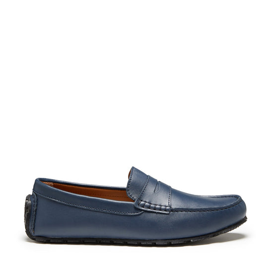 Hugs & Co Mens Tyre Sole Penny Driving Loafers French Navy UK 7-14 - QHA UK