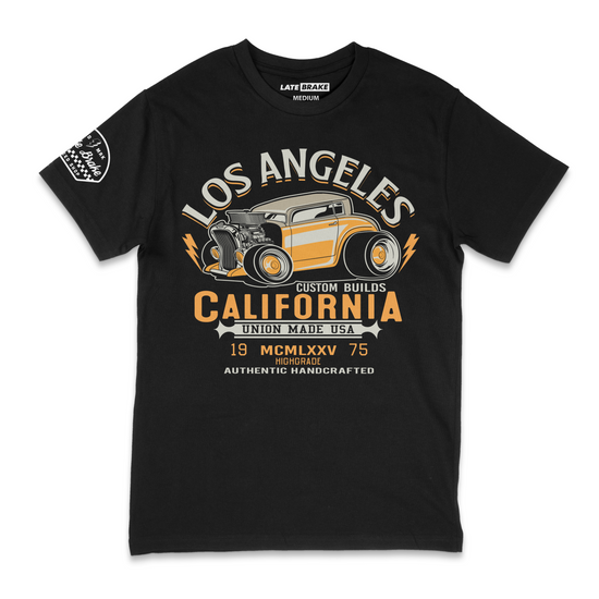 Late Brake Union Made T-Shirt Cotton Car Enthusiast Tee 180gsm | Late - QHA UK