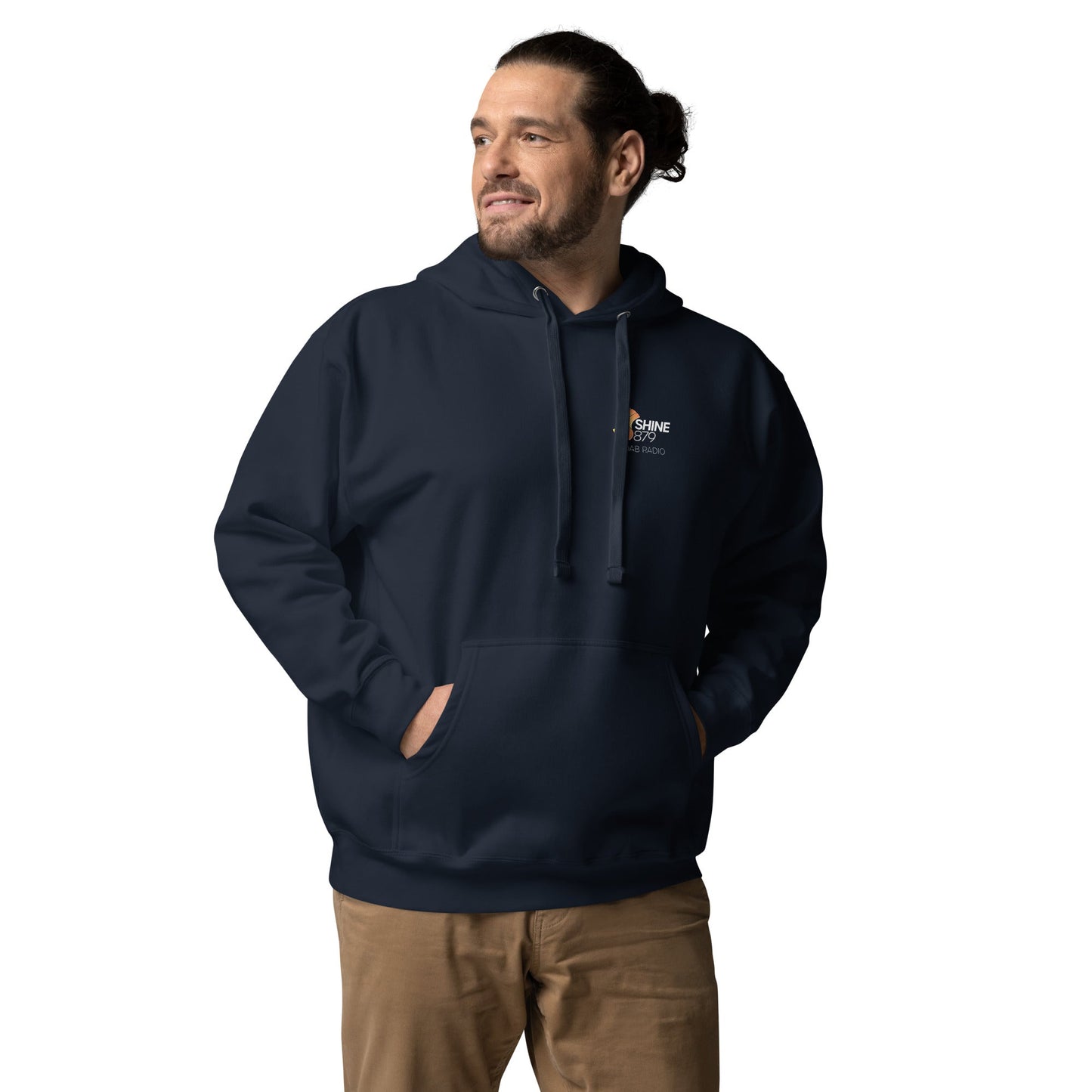 Shine 879 Unisex Front & Back Logo Premium Hoodie | S–3XL | 3 Colours | UK - Back View - QHA UK