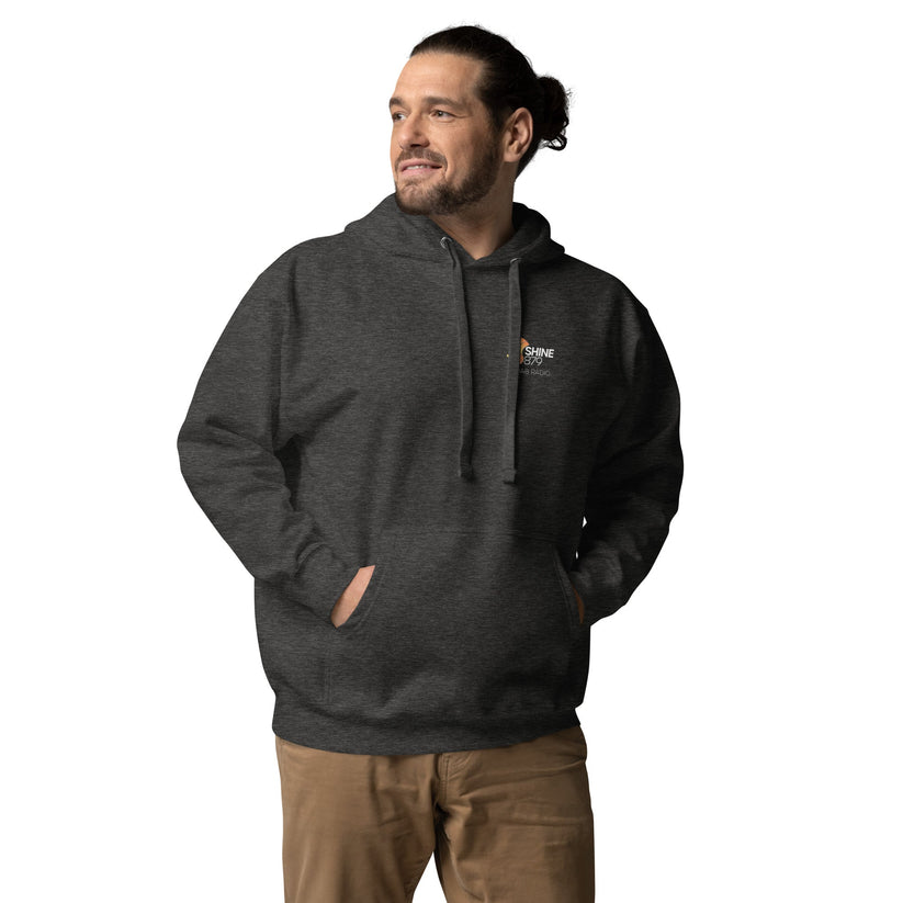 Shine 879 Unisex Front & Back Logo Premium Hoodie | S–3XL | 3 Colours | UK - Back View - QHA UK