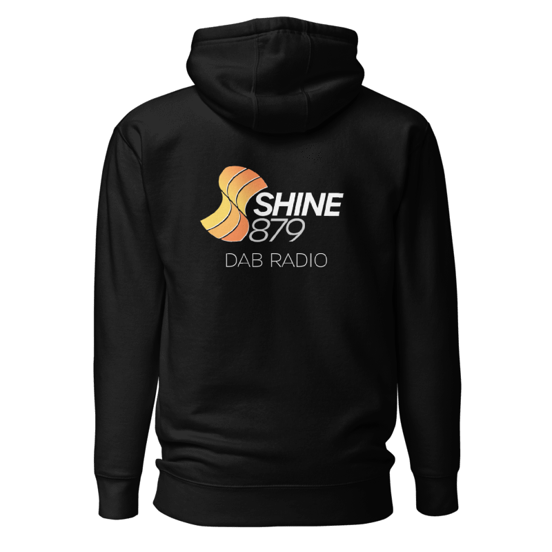 Shine 879 Unisex Front & Back Logo Premium Hoodie | S–3XL | 3 Colours | UK - Back View - QHA UK