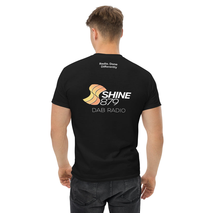 Shine 879 Unisex Front & Back Logo T-Shirt | 100% Cotton | S–5XL | 5 Colours - Back View - QHA UK