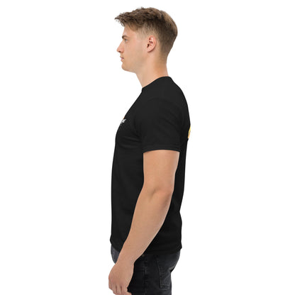 Shine 879 Unisex Front & Back Logo T-Shirt | 100% Cotton | S–5XL | 5 Colours - Left Side View - QHA UK
