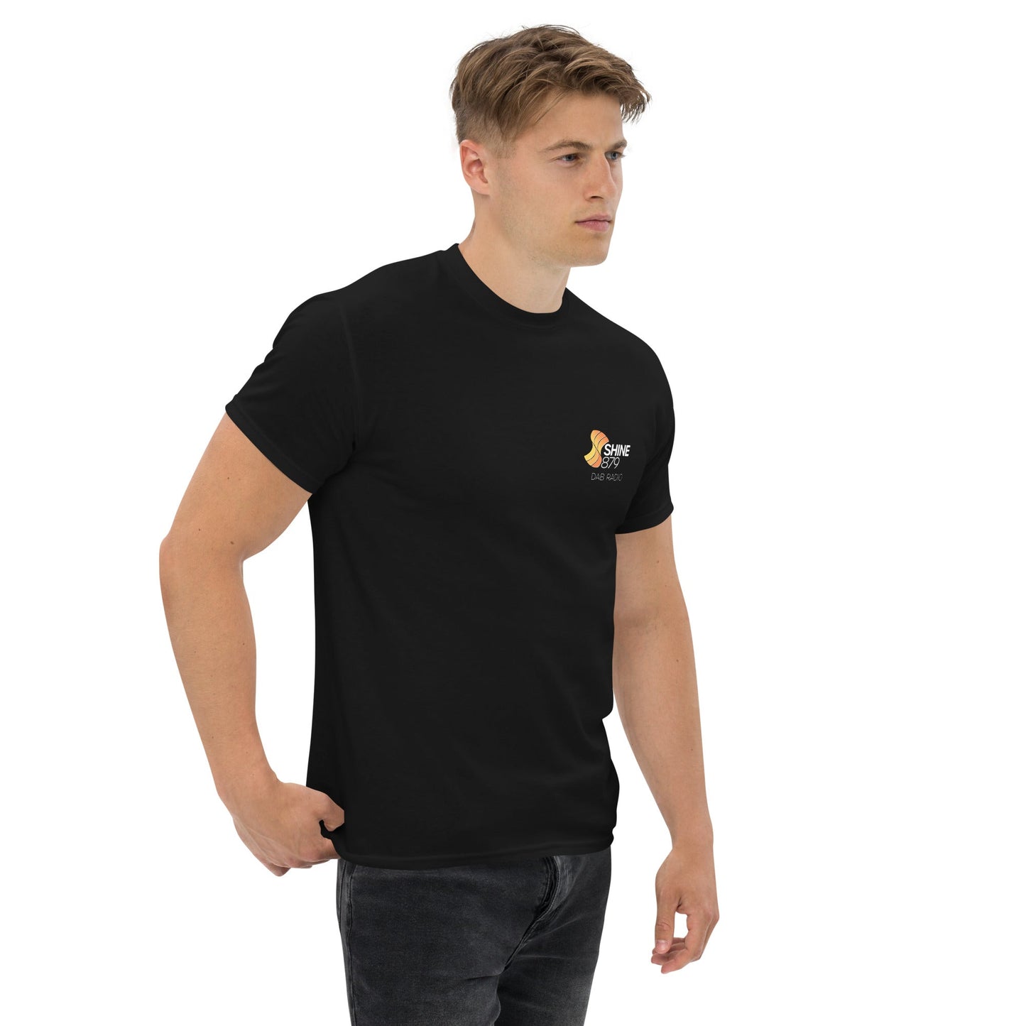 Shine 879 Unisex Front & Back Logo T-Shirt | 100% Cotton | S–5XL | 5 Colours - Right Side View - QHA UK