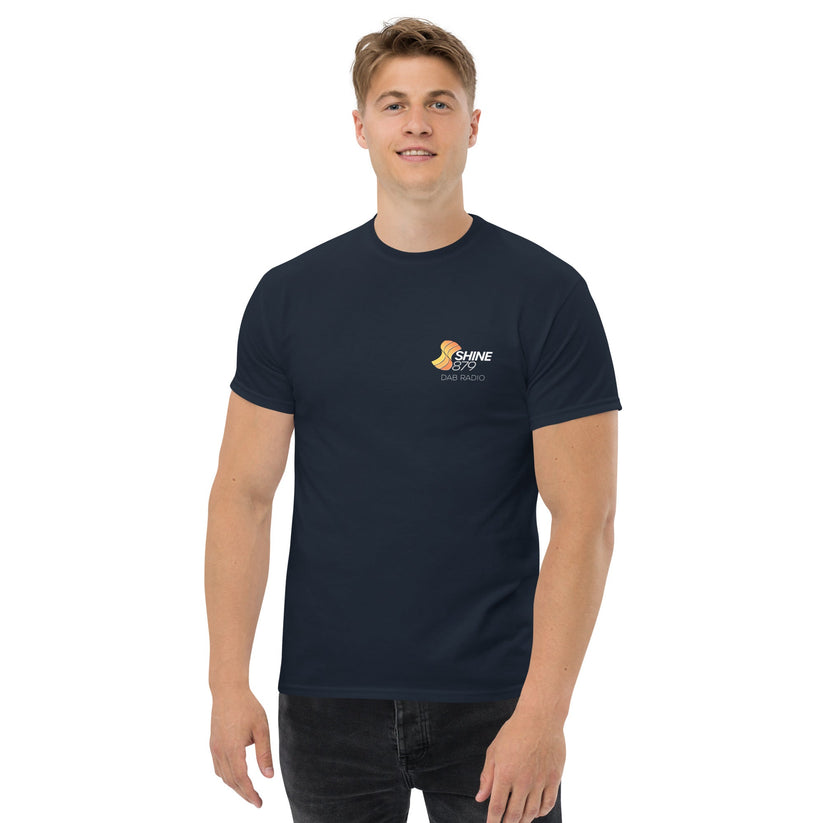 Shine 879 Unisex Front & Back Logo T-Shirt | 100% Cotton | S–5XL | 5 Colours - Back View - QHA UK