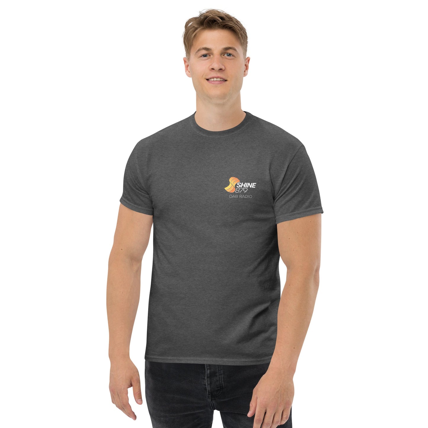 Shine 879 Unisex Front & Back Logo T-Shirt | 100% Cotton | S–5XL | 5 Colours - Back View - QHA UK