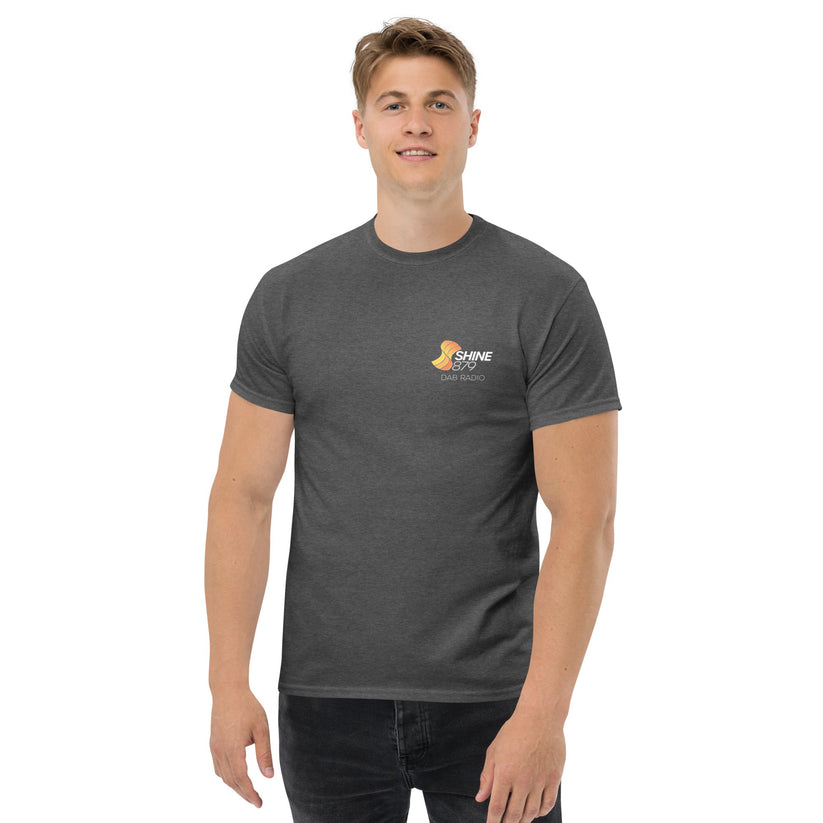 Shine 879 Unisex Front & Back Logo T-Shirt | 100% Cotton | S–5XL | 5 Colours - Back View - QHA UK
