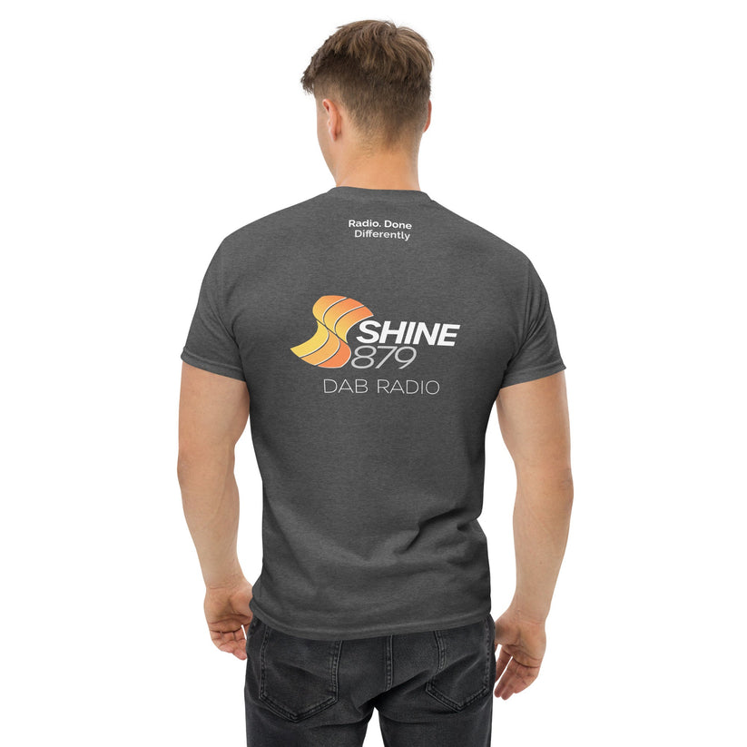 Shine 879 Unisex Front & Back Logo T-Shirt | 100% Cotton | S–5XL | 5 Colours - Back View - QHA UK