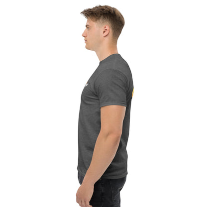 Shine 879 Unisex Front & Back Logo T-Shirt | 100% Cotton | S–5XL | 5 Colours - Left Side View - QHA UK