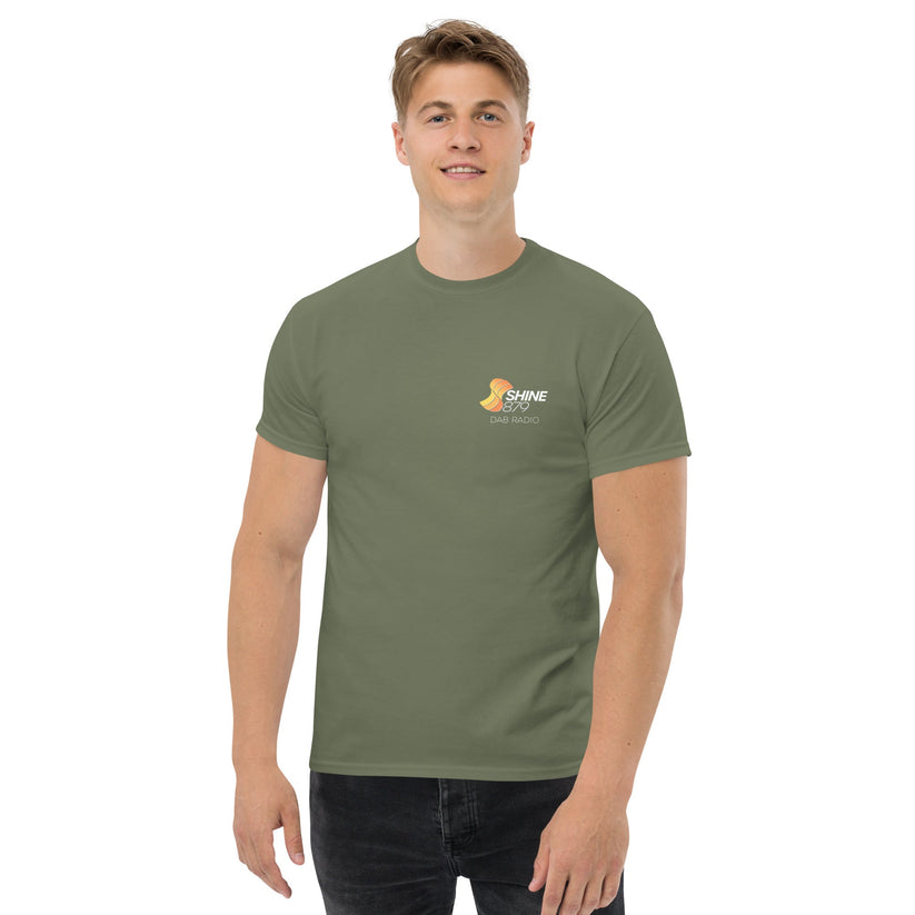 Shine 879 Unisex Front & Back Logo T-Shirt | 100% Cotton | S–5XL | 5 Colours - Back View - QHA UK