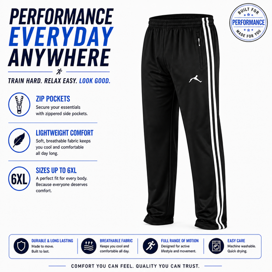 Urban Heritage Mens Tracksuit Bottoms Joggers Zip Pocket Lightweight G - QHA UK