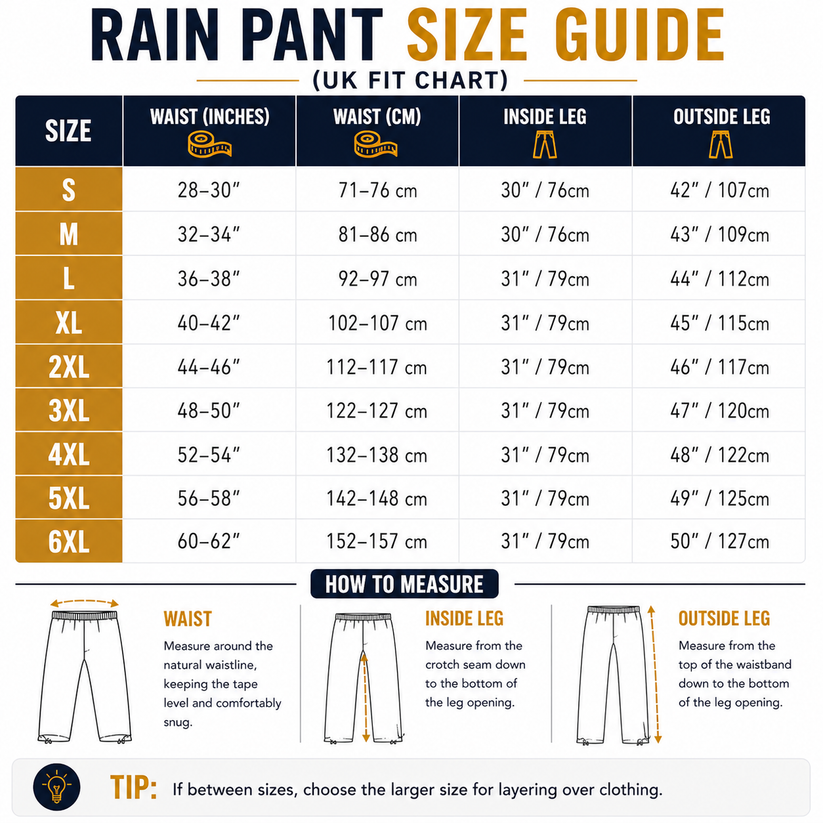 Waterproof Over Trousers Mens Work Rain Pants Hiking Fishing PVC UK - QHA UK