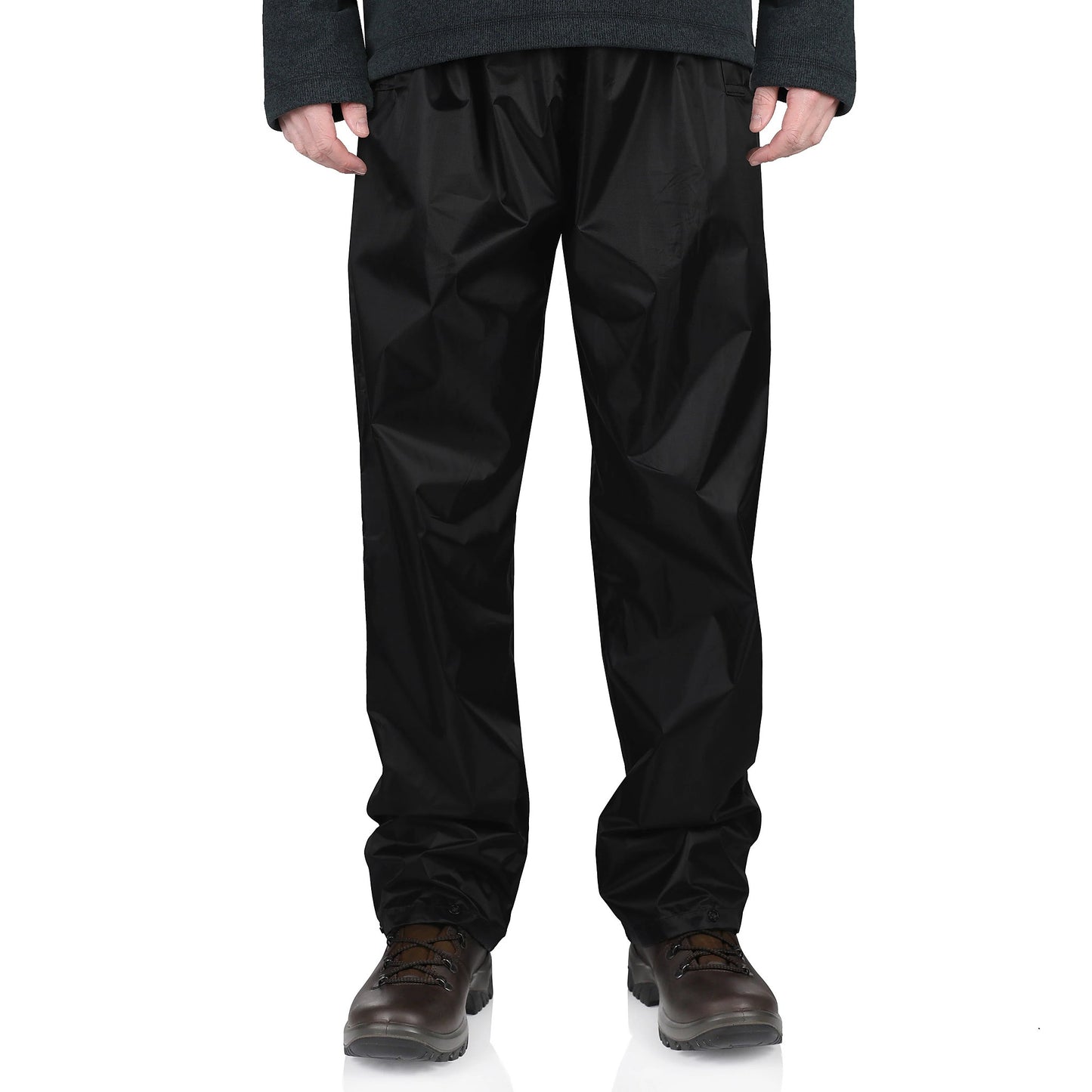 Waterproof Over Trousers Mens Work Rain Pants Hiking Fishing PVC UK - QHA UK