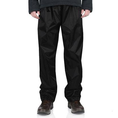 Waterproof Over Trousers Mens Work Rain Pants Hiking Fishing PVC UK - QHA UK