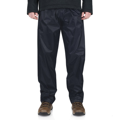 Waterproof Over Trousers Mens Work Rain Pants Hiking Fishing PVC UK - QHA UK